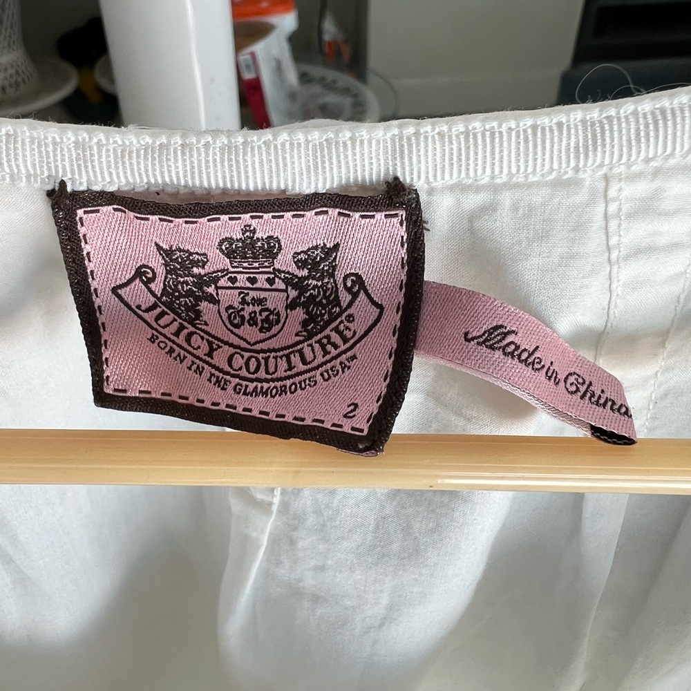 Juicy Couture cream ruffle top